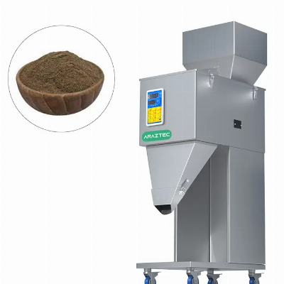 دستگاه پرکن پودر و گرانول 10 الی 1500 گرم – دارای پدال، ویبره، کنترل دریچه و کاپ تخلیه استیل مدل FP19